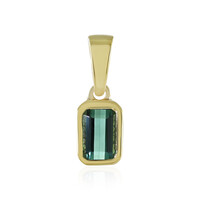 Benedito Green Tourmaline Silver Pendant(Adela Silber)