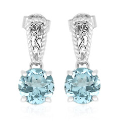 Sky Blue Topaz Silver Earrings