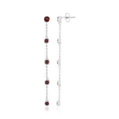 Mozambique Garnet Silver Earrings