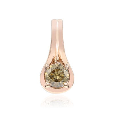9K VS1 Argyle Rose De France Diamond Gold Pendant (Annette)