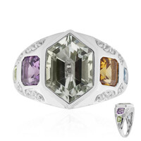 Green Amethyst Silver Ring (Remy Rotenier)