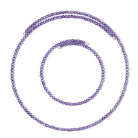 Zambian Amethyst Steel Set (Riya)