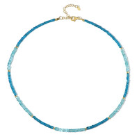 Neon Blue Apatite Silver Necklace