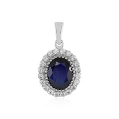 Madagascar Blue Sapphire Silver Pendant