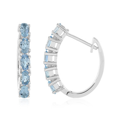 Aquamarine Silver Earrings
