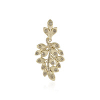 9K SI2 Champagne Diamond Gold Pendant