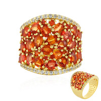 Sunset Sapphire Silver Ring