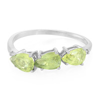 AAA Green Sapphire Silver Ring