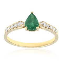 14K AAA Zambian Emerald Gold Ring (CIRARI)