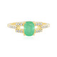 Russian Emerald Silver Ring (Adela Silber)