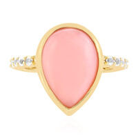 Pink Opal Silver Ring
