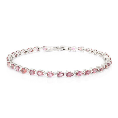 10K Unheated Padparadscha Sapphire Gold Bracelet