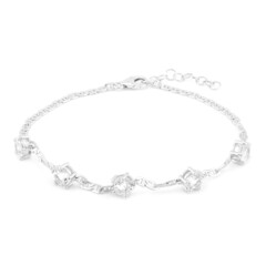 White Topaz Silver Bracelet