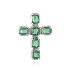 Green apatite Silver Pendant