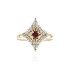9K Noble Red Spinel Gold Ring