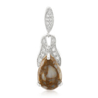 Dinosaur Bone Silver Pendant