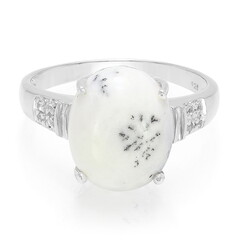 Dendritic Agate Silver Ring