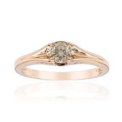 9K VS1 Argyle Rose De France Diamond Gold Ring