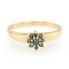 Fancy Diamond Silver Ring