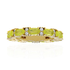 Yellow Pastel Quartz Silver Ring