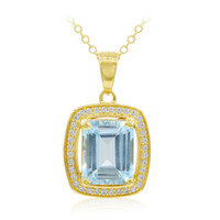 Sky Blue Topaz Silver Necklace