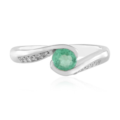 Russian Emerald Silver Ring