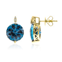 14K London Blue Topaz Gold Earrings