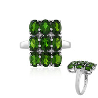 Russian Diopside Silver Ring