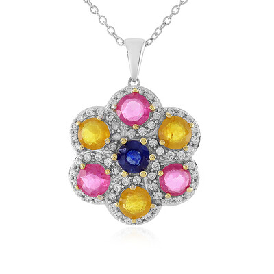 Madagascar Blue Sapphire Silver Necklace