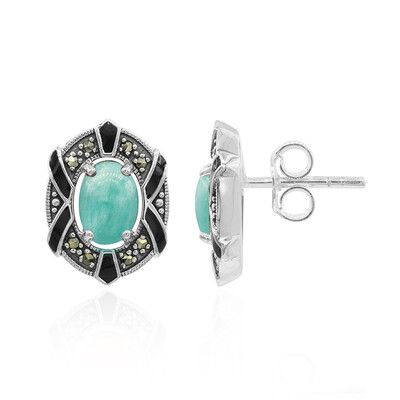 Amazonite Silver Earrings