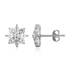White Topaz Silver Earrings