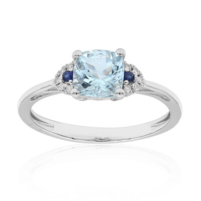 14K AAA Brazilian Aquamarine Gold Ring