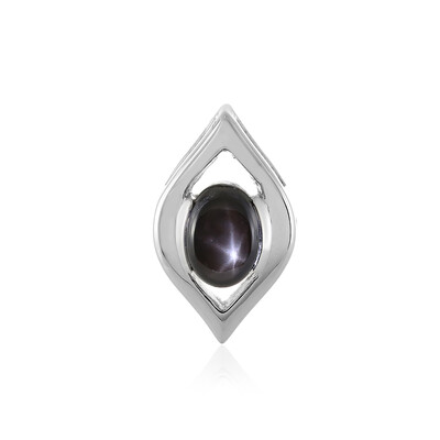 Black Star Sapphire Silver Pendant