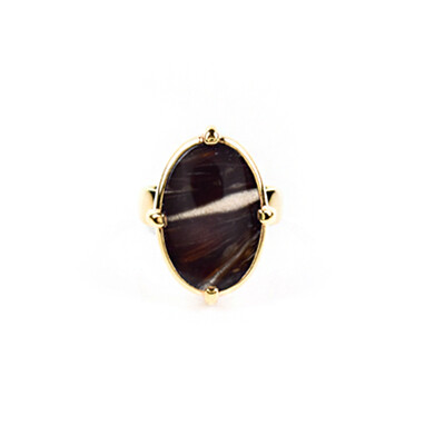 Praire Agate Silver Ring