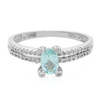 Fluoro Green Apatite Silver Ring