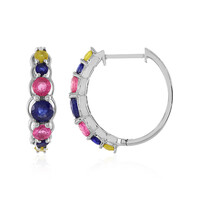 Madagascar Blue Sapphire Silver Earrings