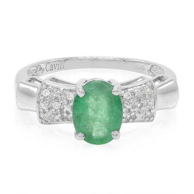 Bahia Emerald Silver Ring