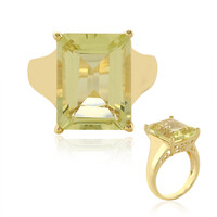 Lemon Quartz Silver Ring