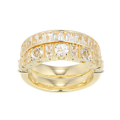 White Topaz Silver Ring (Adela Silber)