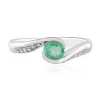 Russian Emerald Silver Ring