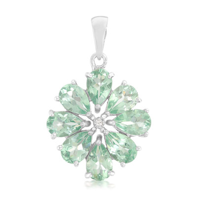 Fluoro Mint Apatite Silver Pendant