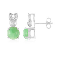Imperial Chrysoprase Silver Earrings
