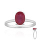 Bemainty Ruby Silver Ring