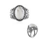 Howlite Silver Ring (Desert Chic)