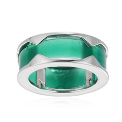 Green Agate Silver Ring