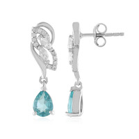 Blue Apatite Silver Earrings