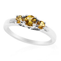 Cognac Scapolite Silver Ring