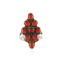 Red Onyx Silver Ring (Desert Chic)