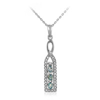 Paraiba Tourmaline Silver Necklace