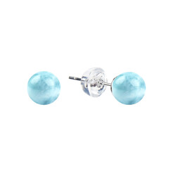 Larimar Silver Earrings